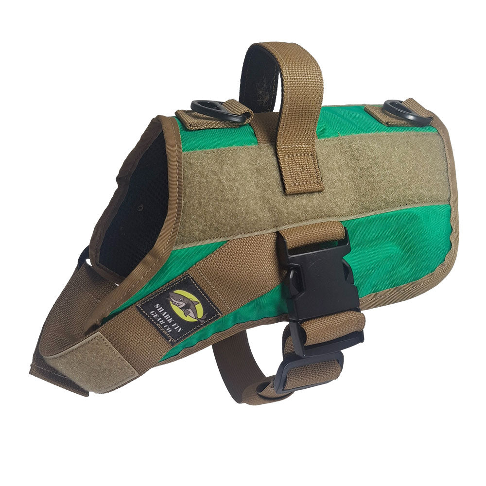 service dog vest small color green