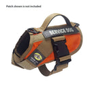 service dog vest xs color orange shown with 1 patch