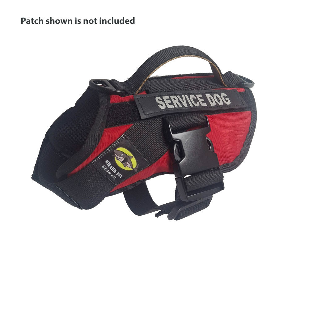 service dog vest xs color red shown with 1 patch