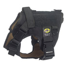 small tactical dog harness black with nexus buckles