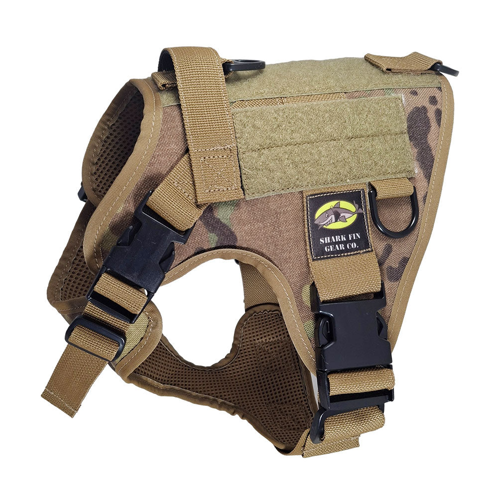 small tactical dog harness camo with nexus buckles
