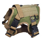 small tactical dog harness green with nexus buckles
