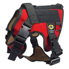 small tactical dog harness red with nexus buckles