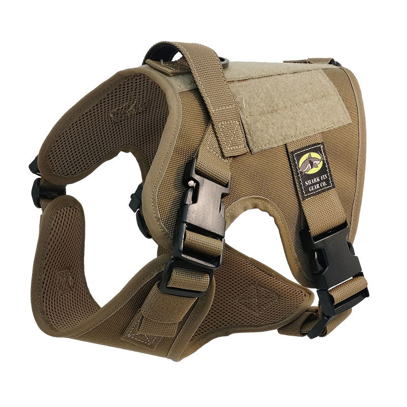 Small Tactical Dog Harness Coyote Brown with Nexus Buckles