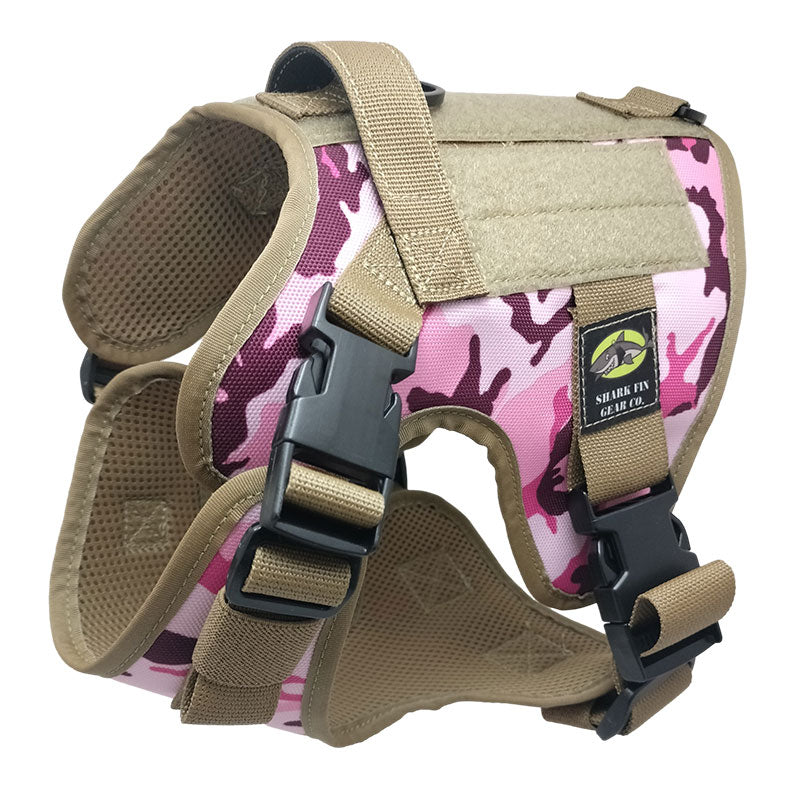 small tactical dog harness ima girl pink purple camo with nexus buckles