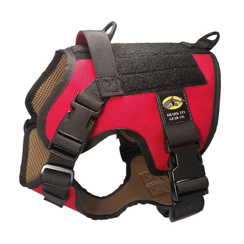 Small Tactical Dog Harness Chili Pepper Red with Nexus Buckles