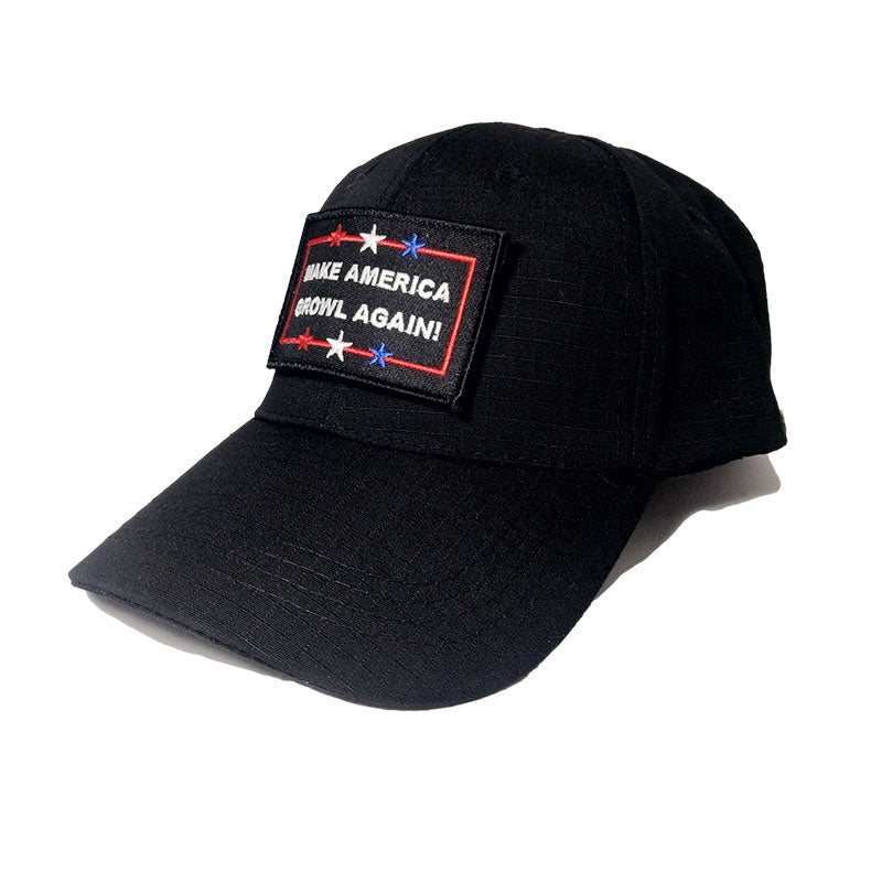 tactical ball cap black front with maga patch