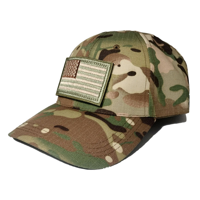 tactical ball cap camo front with patch