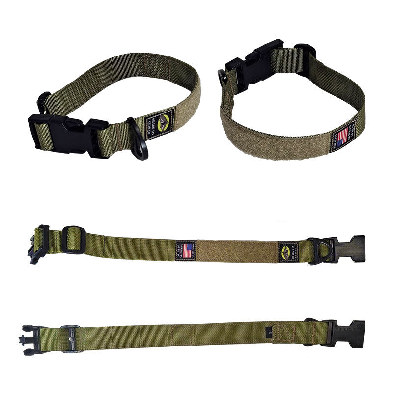 tactical dog collar green small