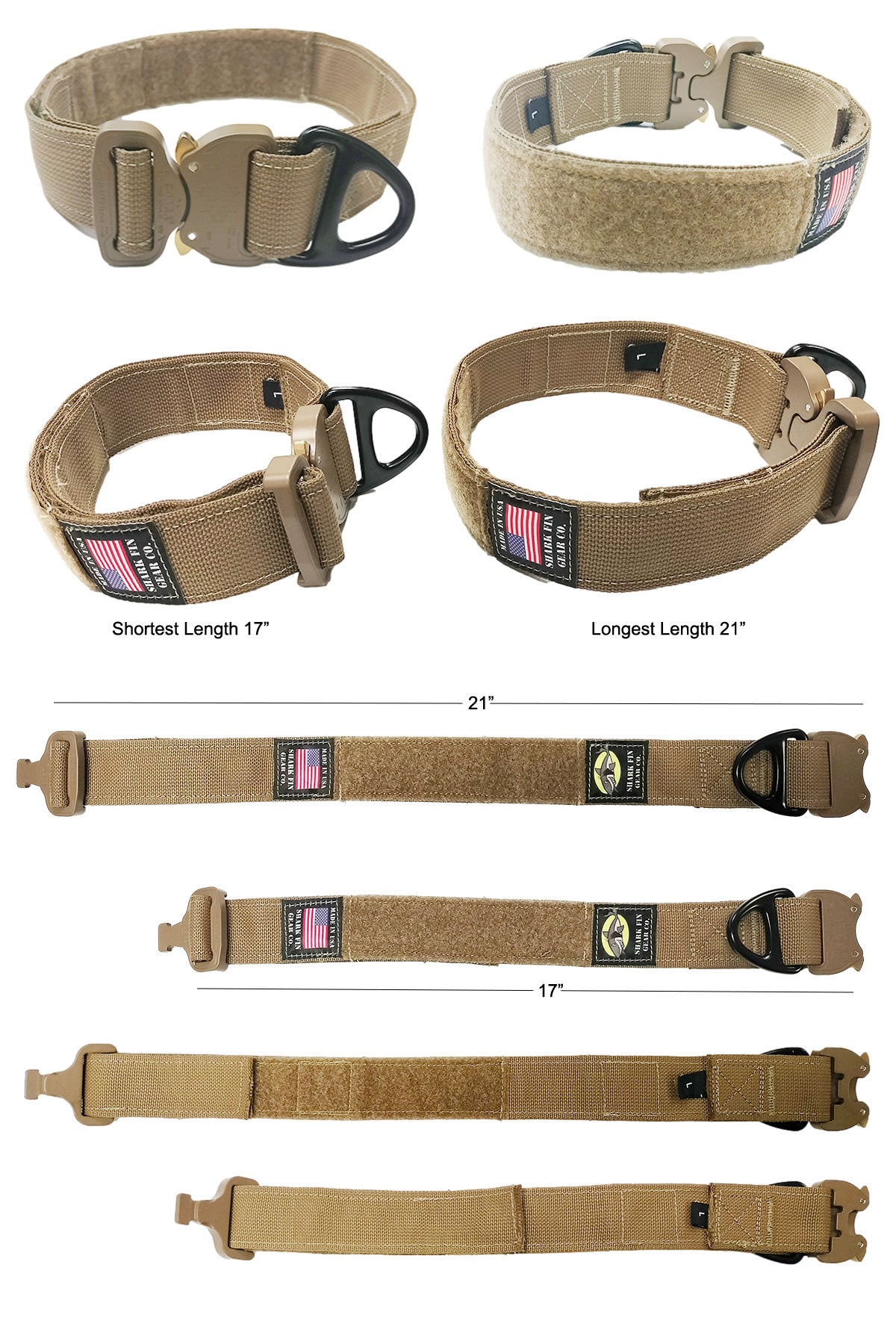 tactical dog collar large coyote cobra buckle