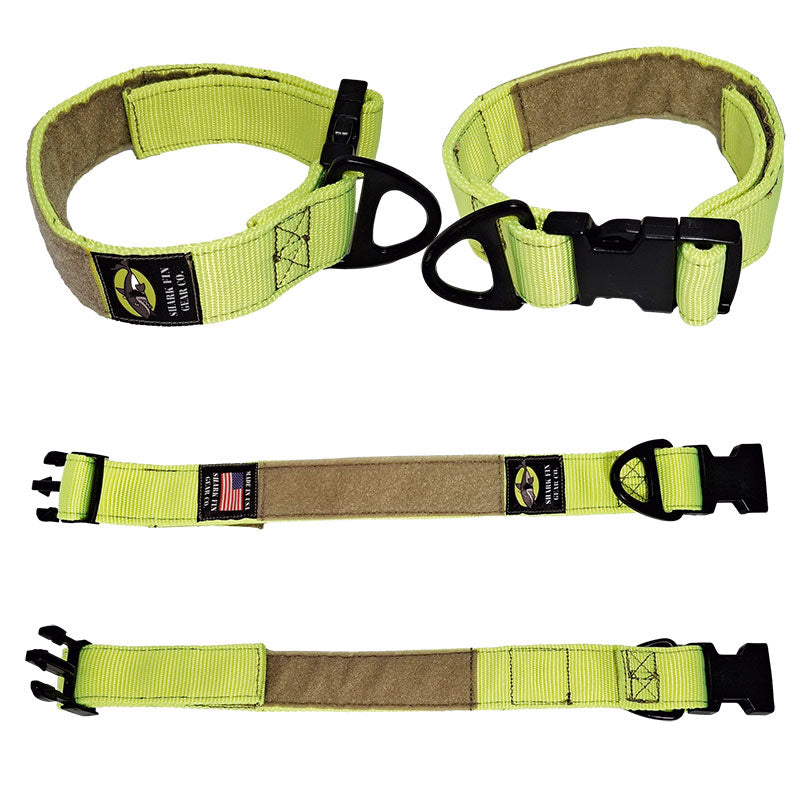 tactical dog collar medium yellow