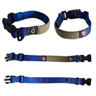 tactical dog collar blue small