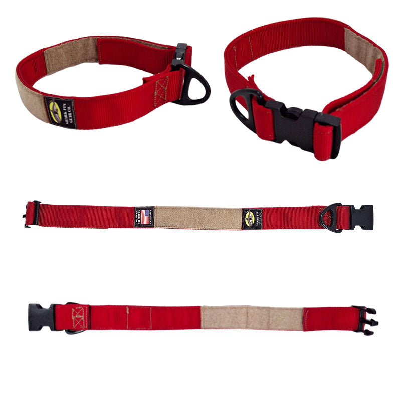 tactical dog collar xl red