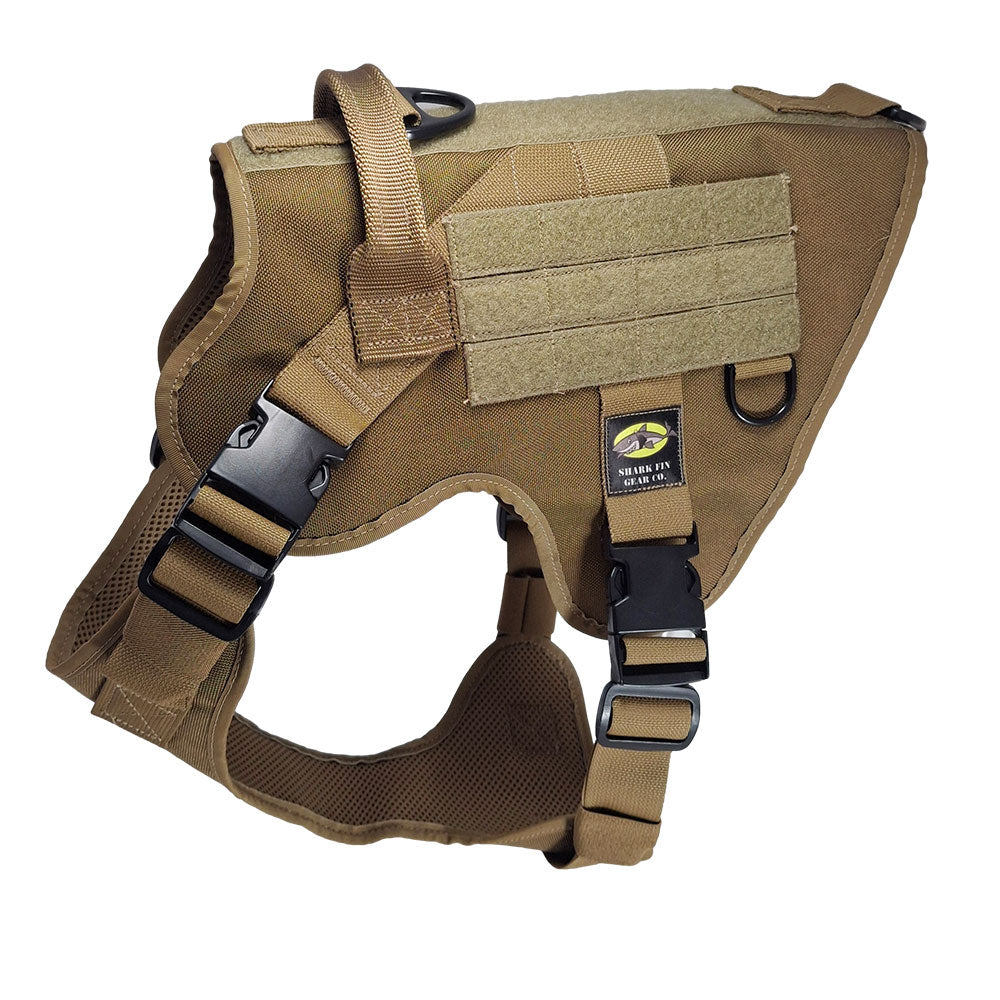 xl tactical dog harness coyote brown with nexus buckles