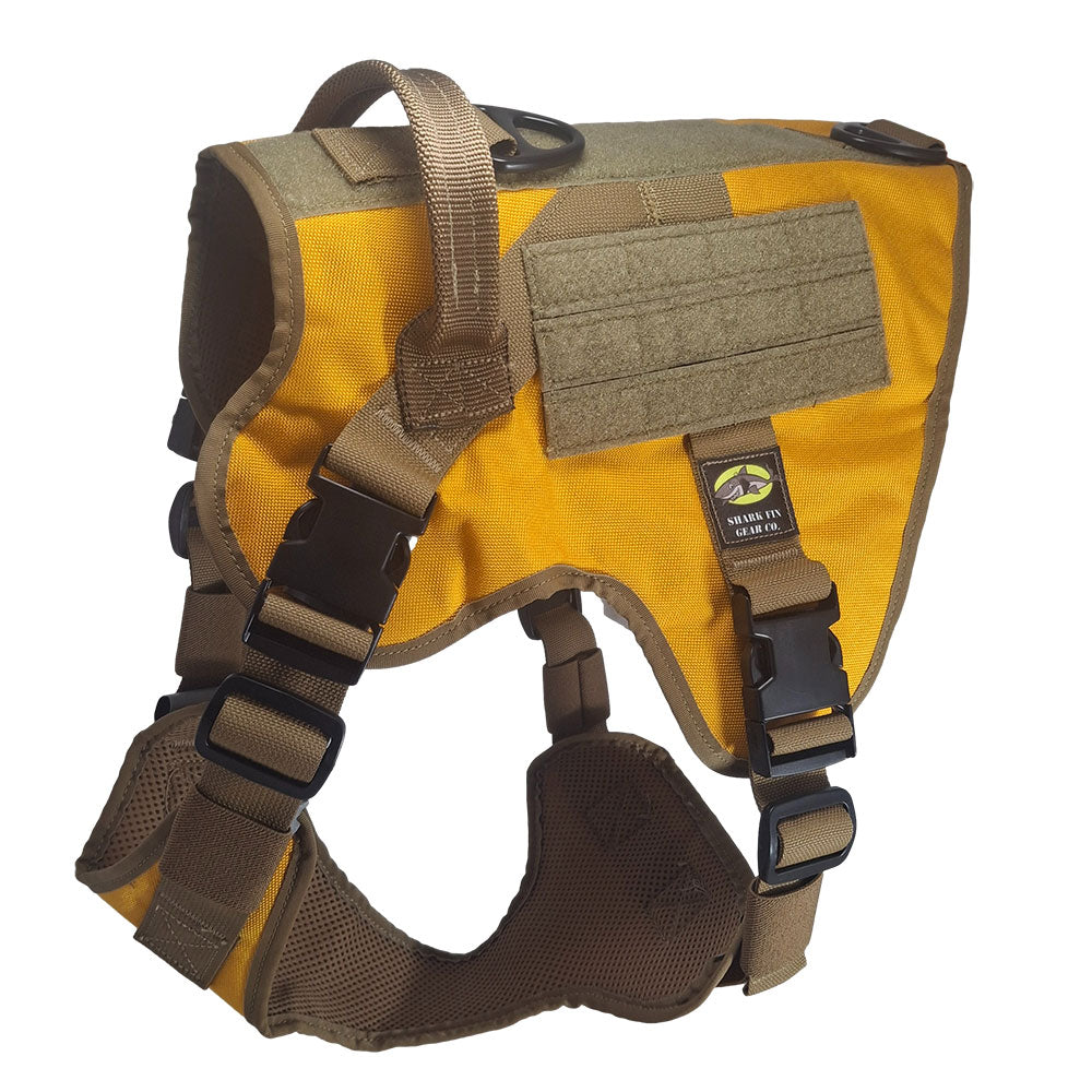 xl tactical dog harness orange with nexus buckles