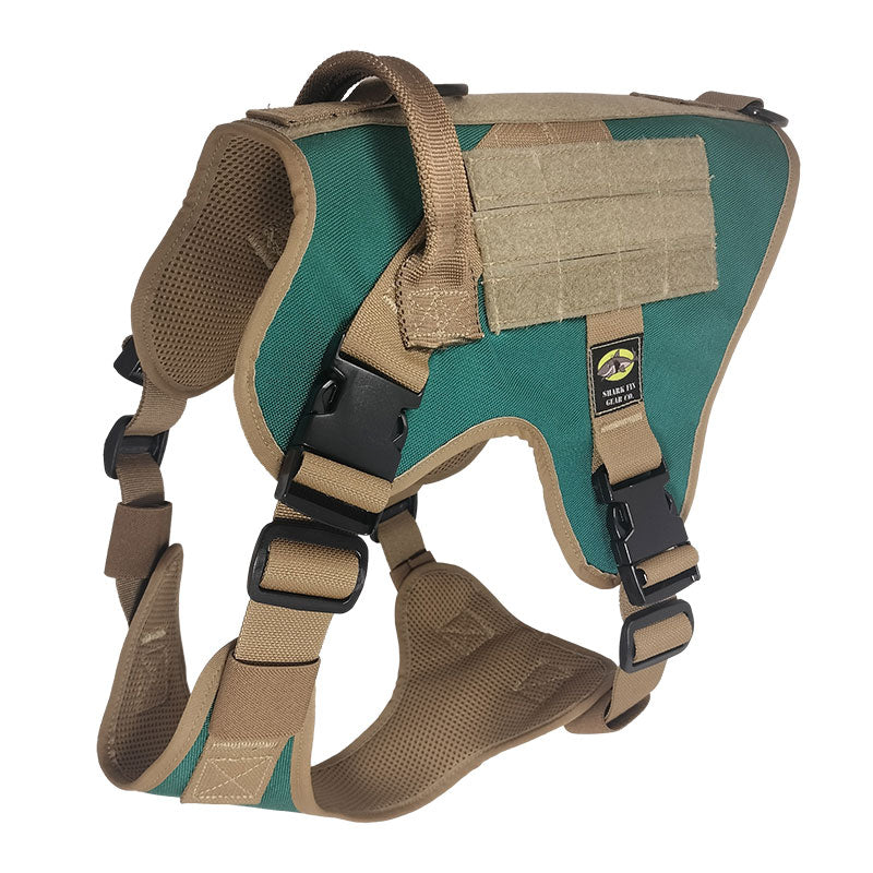 xl tactical dog harness arizona turquoise with nexus buckles