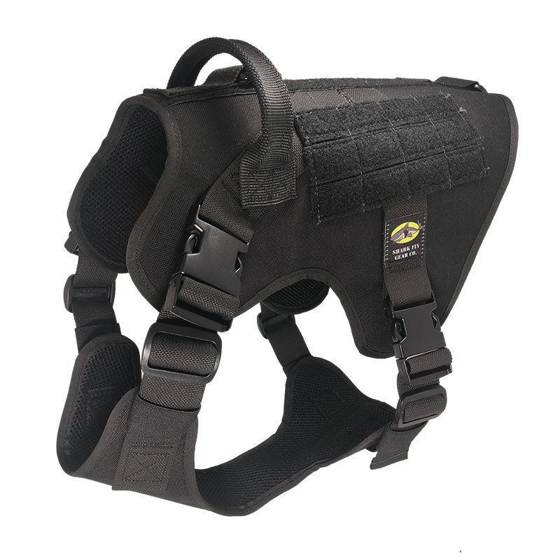 xl tactical dog harness black with nexus buckles