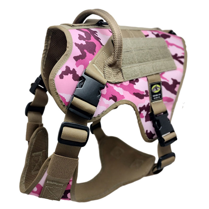 xl tactical dog harness ima girl pink purple camo with nexus buckles