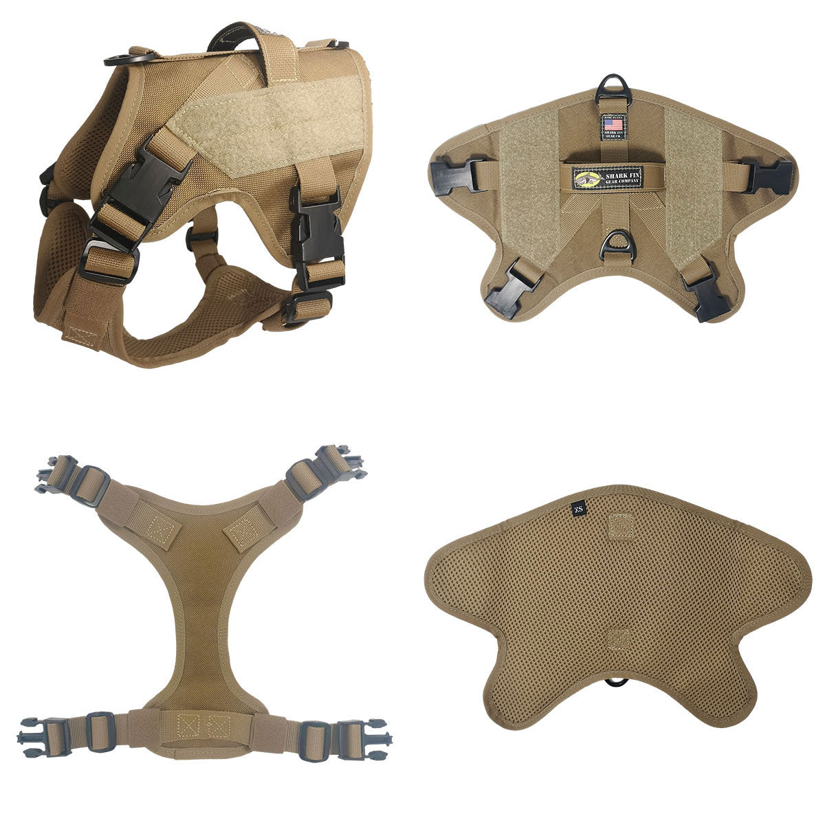 xs service dog harness coyote brown