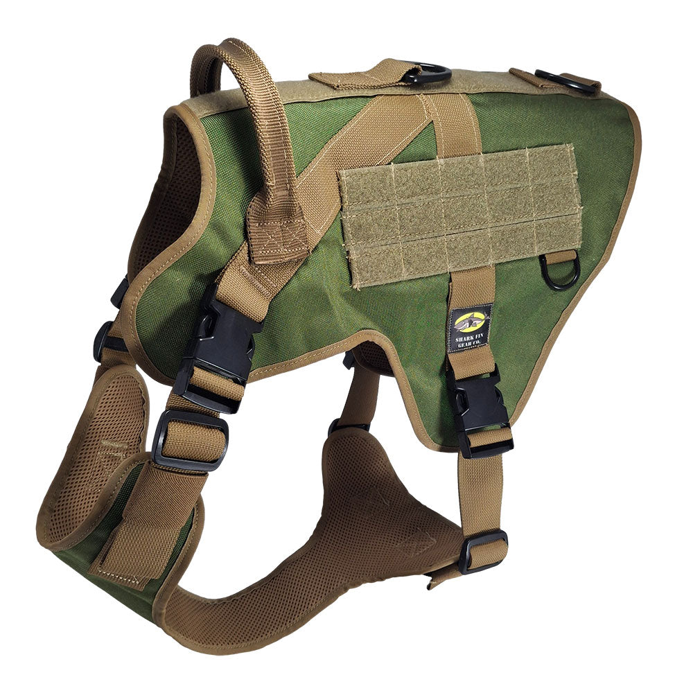 xxl tactical dog harness green with nexus buckles