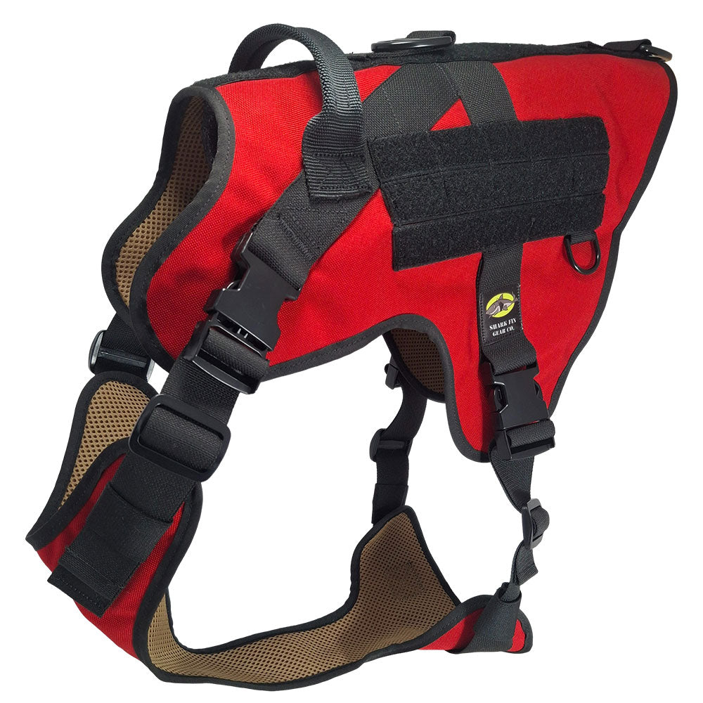xxl tactical dog harness red with nexus buckles