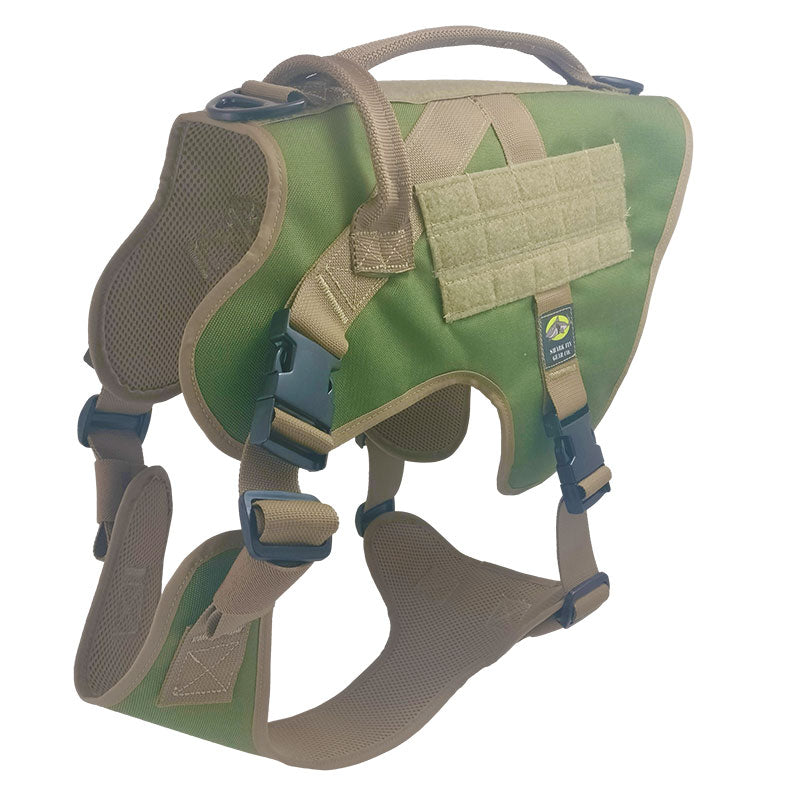 xxl tactical dog harness pinetop forest green with nexus buckles two handles