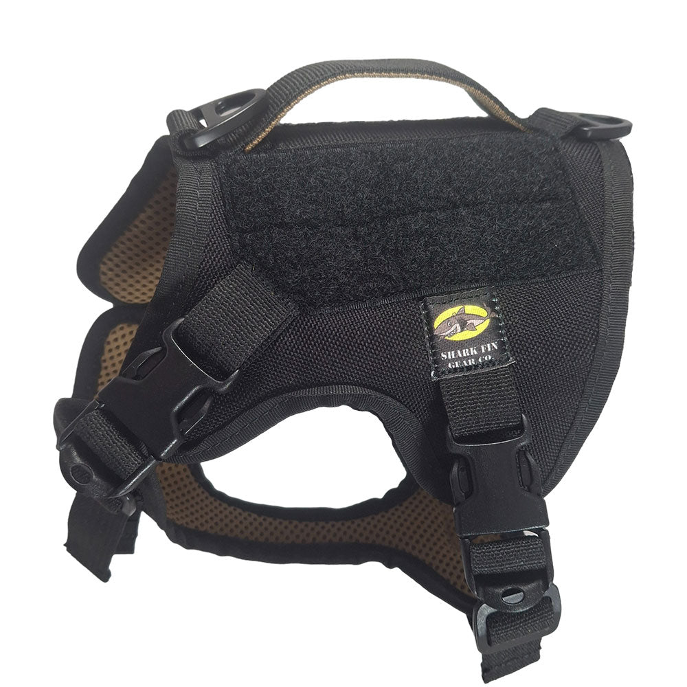 xxs tactical dog harness black with nexus buckles