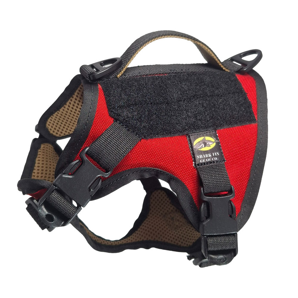 xxs tactical dog harness red with nexus buckles