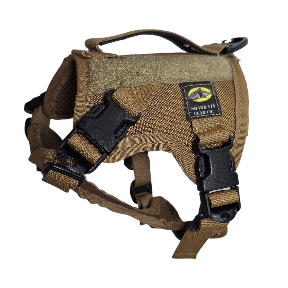 xxxs tactical dog harness coyote brown with nexus buckles