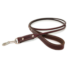 Burgundy Rolled Leather leash