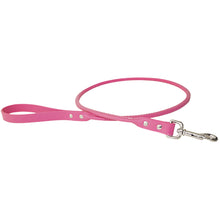 Pink Rolled Leather Leash