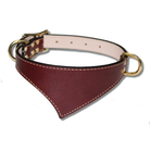 Shark Fin™ Collar, Trail Classic Style, Burgundy with Brass Hardware