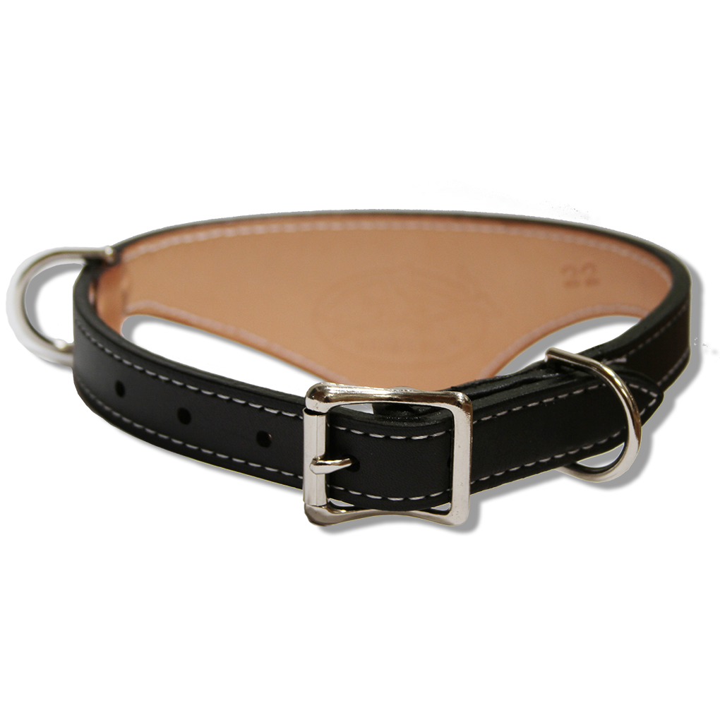 Shark Fin™ Collar, Trail Classic Style, Black with Nickel Hardware
