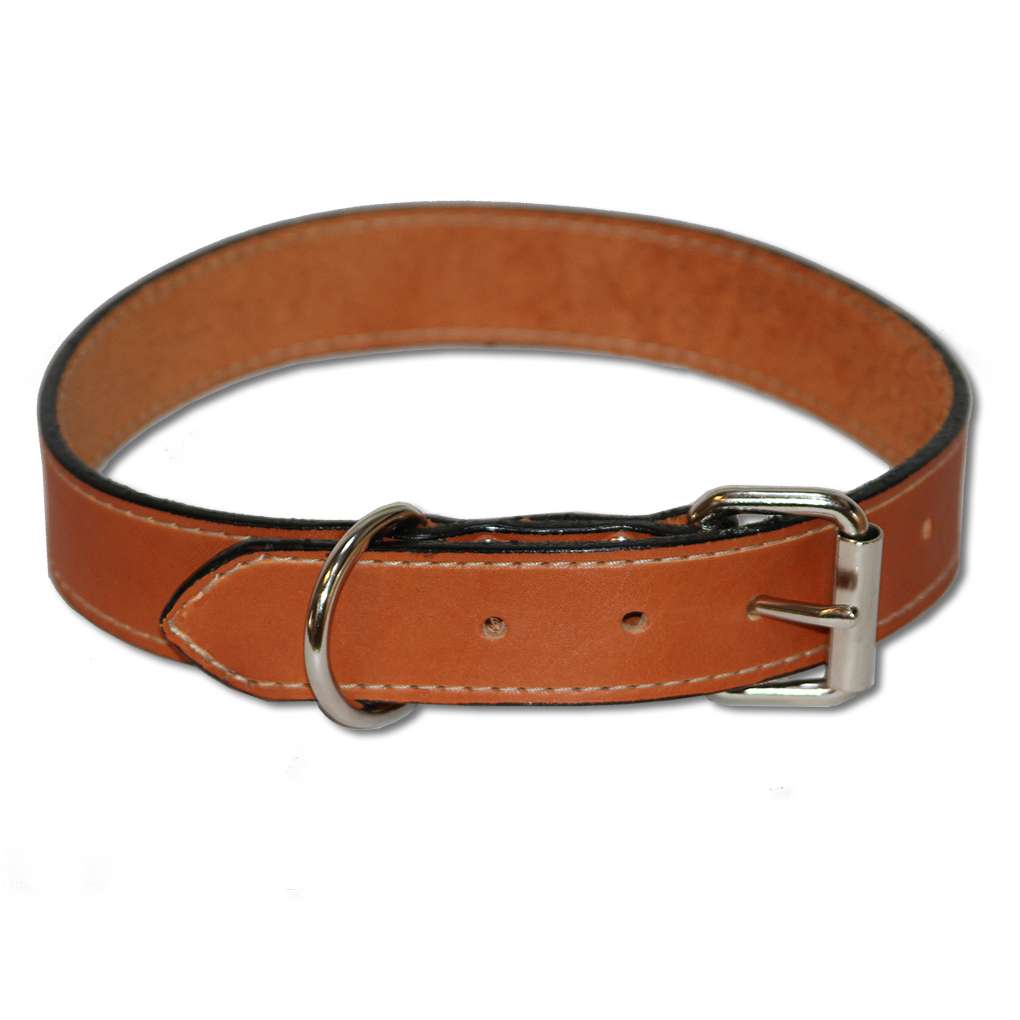 big dog leather dog collar  urban  classic dog collar summer tan 1 inch
