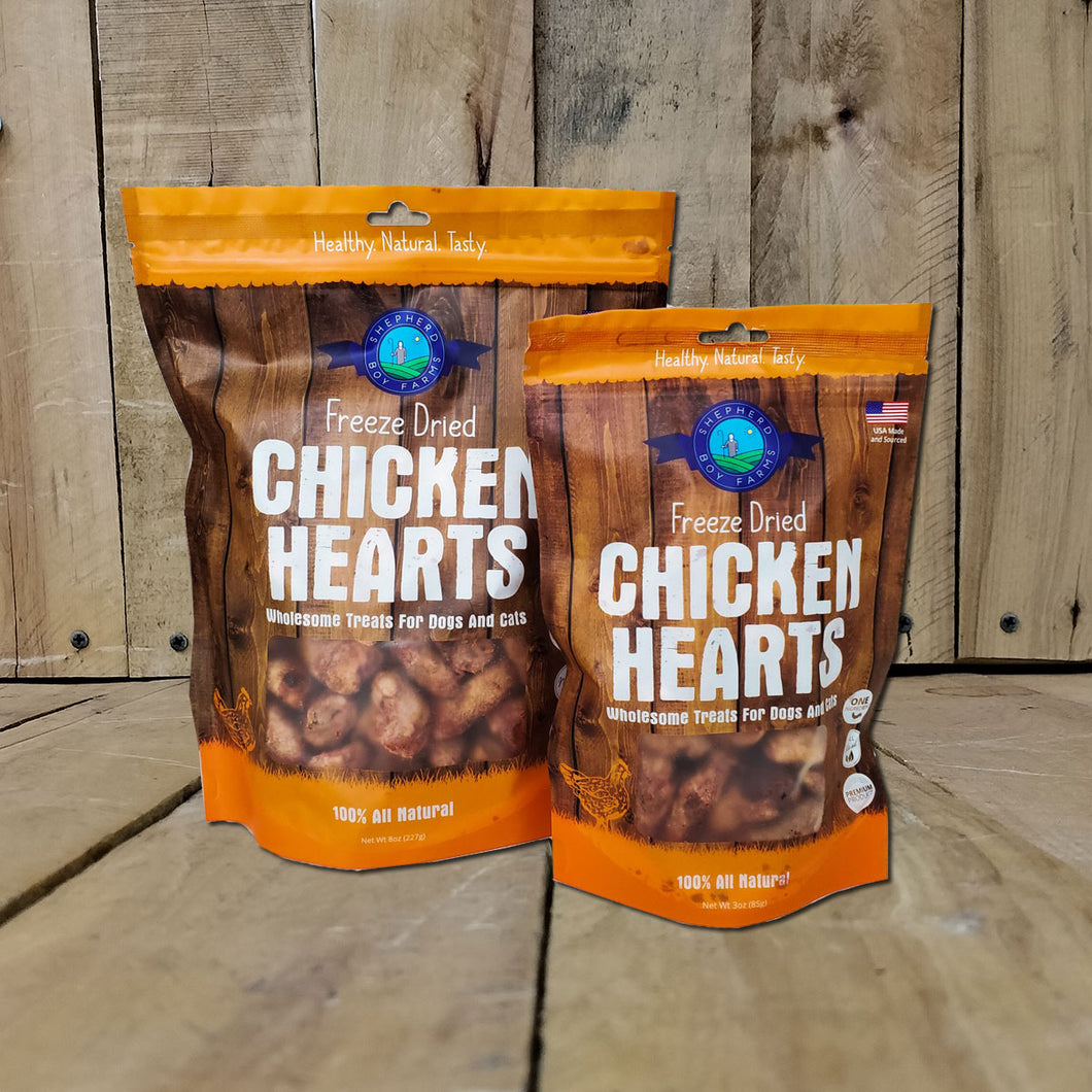 Freeze Dried Chicken Heart Dog Treats