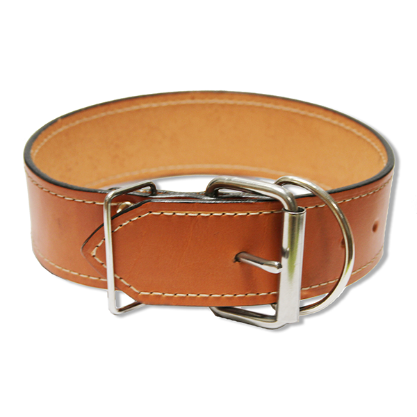 large dog leather collar urban classic 2 inch wide collar summer tan