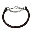 Martingale Rolled Leather Dog Collar Black