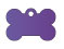 dog bone style metal dog tag small purple