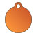 round circle style metal dog tag small orange