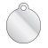 round circle style metal dog tag small silver