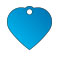 heart shapped  metal dog tag small blue