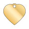 heart shapped  metal dog tag small gold