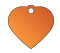 heart shapped  metal dog tag  orange