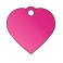 heart shapped  metal dog tag pink