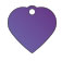 heart shapped  metal dog tag purple