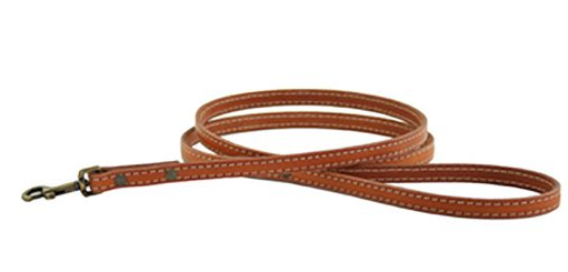 heirloom leather dog leash tan